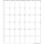 2025 Monthly Calendar (Blank Vertical Template) | Free Calendar | 2025 Vertical Calendar Printable