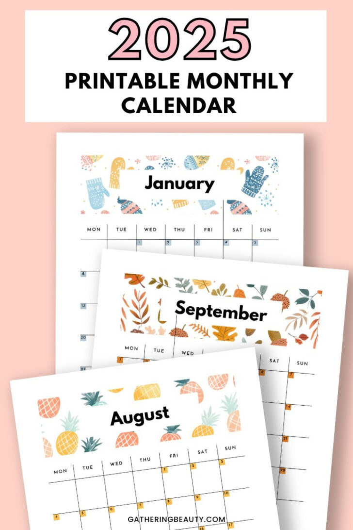 2025 Monthly Calendar Printable Free | Calendar 2025