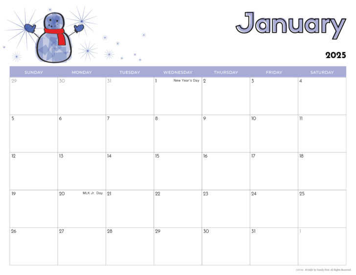 2025 Printable Calendar by Month | Calendar 2025