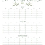 2025 Three Month/Quarterly Calendars   36 Free Cals | Printabulls | Free Printable 3 Month Calendar 2025