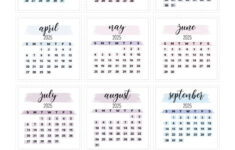 2025 Year Calendars – 70 Best Printables – World Of Printables |  Calendar 2025