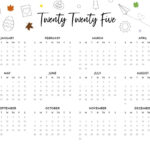 2025 Yearly Calendars   29 Free Printables | Printabulls | Printable Annual Calendar 2025