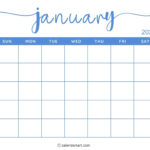 40+ Printable January 2025 Calendars | Free Pdf   Calendarkart | Blank January 2025 Calendar Printable