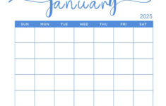 40+ Printable January 2025 Calendars | Free Pdf – Calendarkart |  Calendar 2025