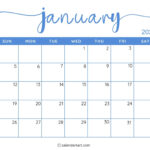 40+ Printable January 2025 Calendars | Free Pdf   Calendarkart | January 2025 Calendar Printable Edit