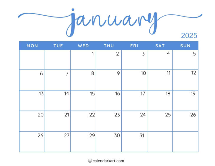 Printable January 2025 | Calendar 2025