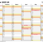 Calendar 2025 (Uk)   Free Printable Pdf Templates |  Calendar 2025