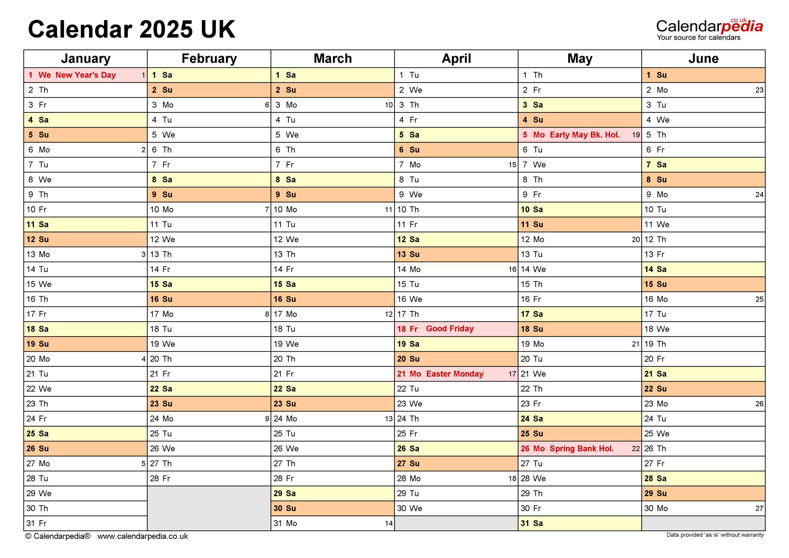 Calendar 2025 (Uk) - Free Printable Pdf Templates | Calendar 2025 UK Printable