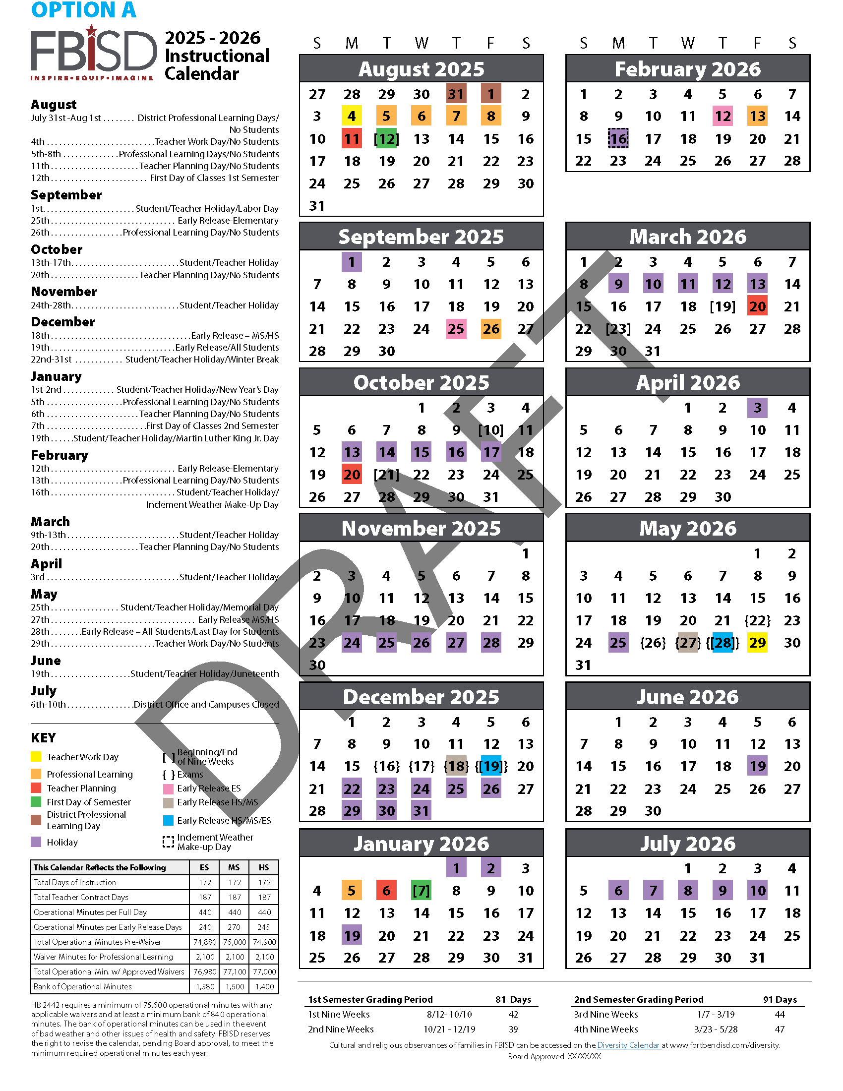 Calendar Options / 2025-2026 School Calendar Options | Calendar 2025