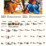 Catholic Inspiration (Spanish English Bilingual) | 2025 Calendar With Religious Holidays Printable