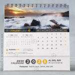 Desk Calendar 2025 Template Design Vol.07 (Adobe Illustrator)   Graphic  Reserve |  Calendar 2025