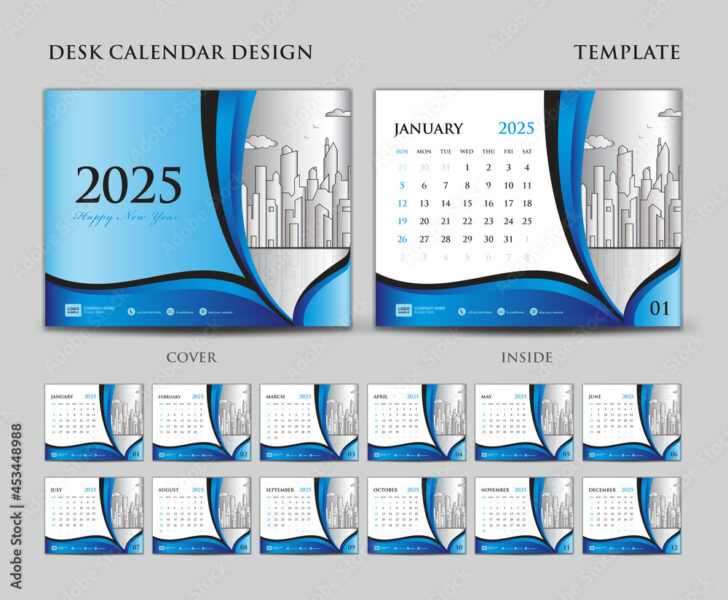 Printable Desk Calendar 2025 | Calendar 2025