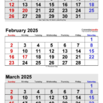 February 2025 Calendar | Templates For Word, Excel And Pdf | Printable Calendar 2025 January February March