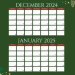 Free December January Calendar 2024 2025 Template   Edit Online | December Calendar 2024 And January 2025 Free Printable