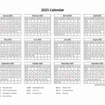 Free Download Printable Calendar 2025 With Us Federal Holidays | 2025 Federal Holiday Calendar Printable