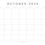 Free Printable 2025 Blank Calendar Templates (All 12 Months) |  Calendar 2025