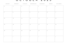 Free Printable 2025 Blank Calendar Templates (All 12 Months) | Printable 2025 Monthly Calendar With Holidays