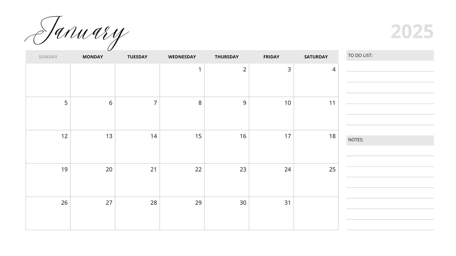 Free, Printable, Customizable Monthly Calendar Templates | Canva | Great Clips January 2025 Coupon Printable