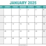 January 2025 Calendar (Free Printable) – Diy Projects, Patterns | 2025 Monthly Calendar Printable