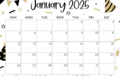 January 2025 Calendars – 107 Free Printables | Printabulls | 2025 January Calendar Printable