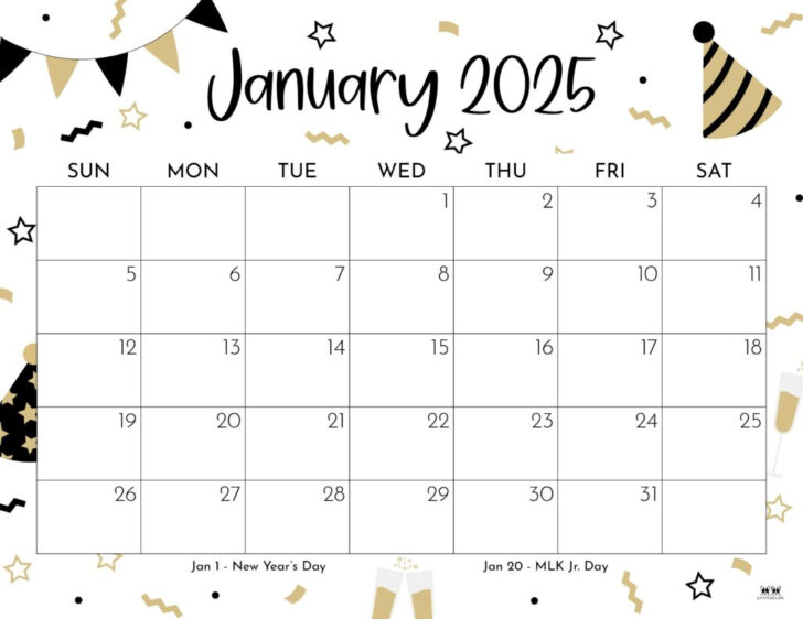 2025 January Calendar Printable | Calendar 2025