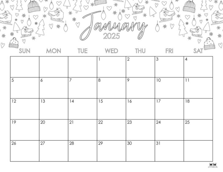 January 2025 Calendar Printable Cute | Calendar 2025