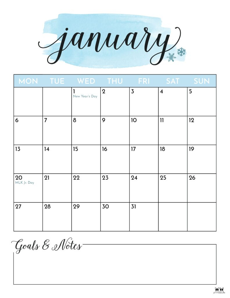 January 2025 Calendars - 107 Free Printables | Printabulls | Calendar 2025