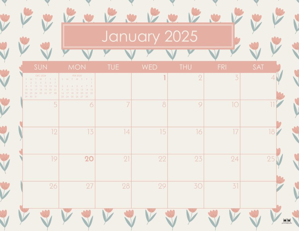 January 2025 Calendars - 107 Free Printables | Printabulls | Calendar 2025