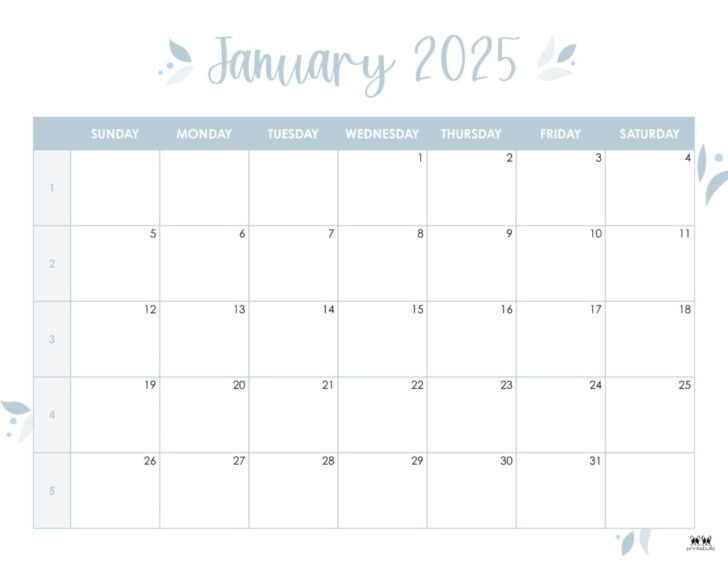 Free Printable Monthly Calendar 2025 | Calendar 2025