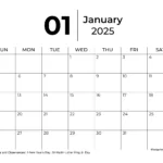 January 2025 Calendars   Free Printable & Fillable |  Calendar 2025