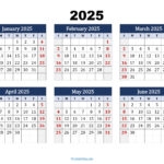 January To June 2025 Calendar Printable Pdf | Si Months Calendar |  Calendar 2025