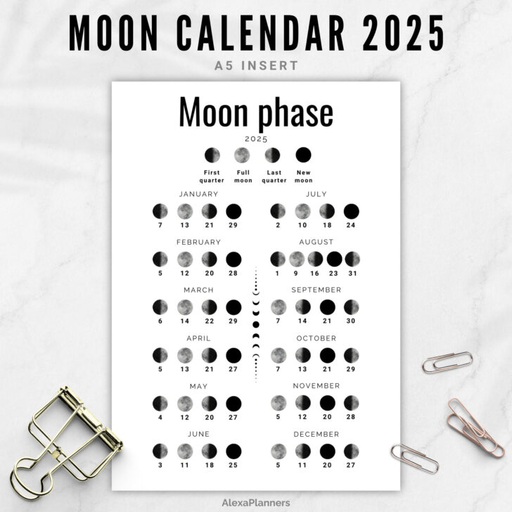 2025 Full Moon Calendar Printable | Calendar 2025