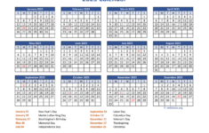 Pdf Calendar 2025 With Federal Holidays | Wikidates | Free Printable 2025 Calendar With Us Holidays