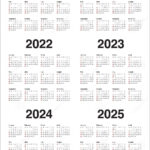 Perky Calendar 2020 To 2025 – Printable Blank Calendar Template | 5 Year Calendar 2020 To 2025 Printable