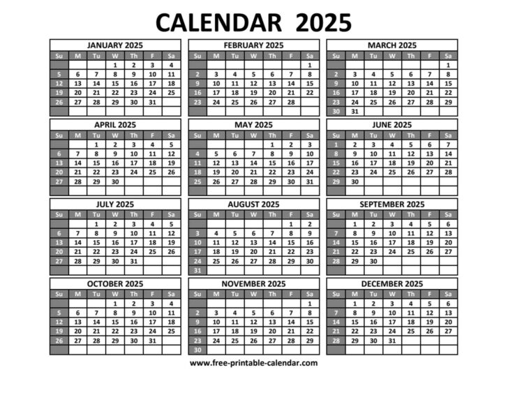 Www.Free-Printable-Calendar.Com 2025 | Calendar 2025