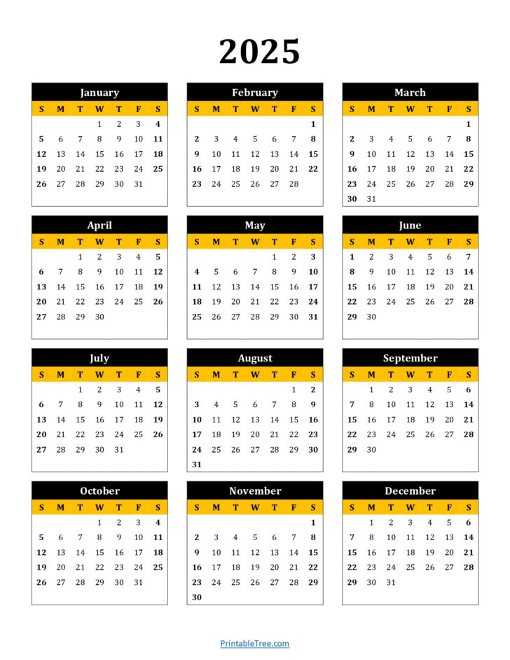 2025 Calendar Printable Portrait | Calendar 2025