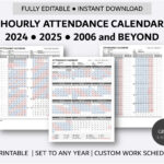 Printable Hourly Employee Attendance Calendar Custom Attendance | 2025 2026 Attendance Calendar