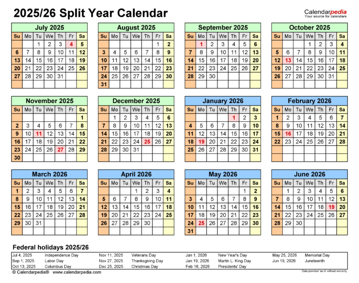 2025 and 2026 Calendar with Holidays Printable Free | Calendar 2025