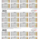 Three Year Calendars For 2023, 2024 & 2025 (Uk) For Pdf |  Calendar 2025