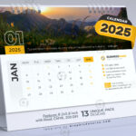 Tischkalender 2025, Vorlagendesign, Band 01 (Adobe Illustrator) – Graphic  Reserve |  Calendar 2025