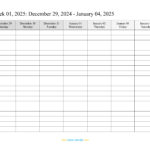 Weekly Calendar 2025 (Word, Excel, Pdf) | Free Printable Weekly Calendar 2025