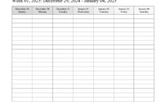 Weekly Calendar 2025 (Word, Excel, Pdf) | Free Printable Weekly Calendar 2025