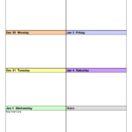 Weekly Calendars 2025 For Pdf   12 Free Printable Templates | Free Printable Weekly Calendar 2025