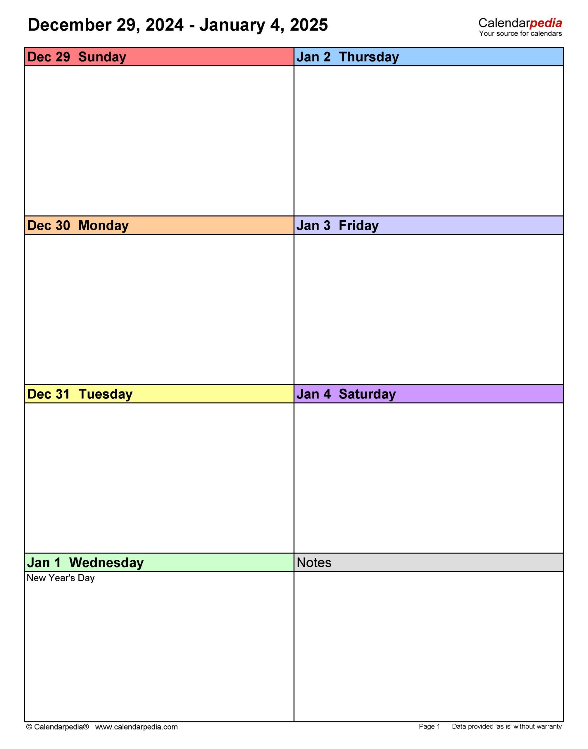 Weekly Calendars 2025 For Pdf - 12 Free Printable Templates | Free Printable Weekly Calendar 2025