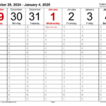 Weekly Calendars 2025 For Pdf   12 Free Printable Templates | Free Printable Weekly Calendar 2025