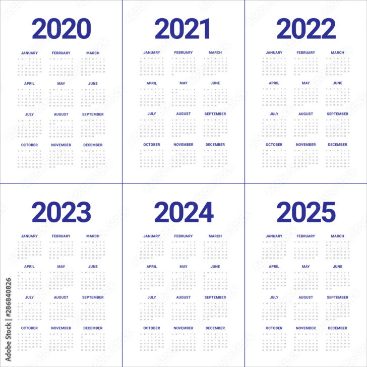 3 Year Calendar 2022 to 2025 Printable | Calendar 2025