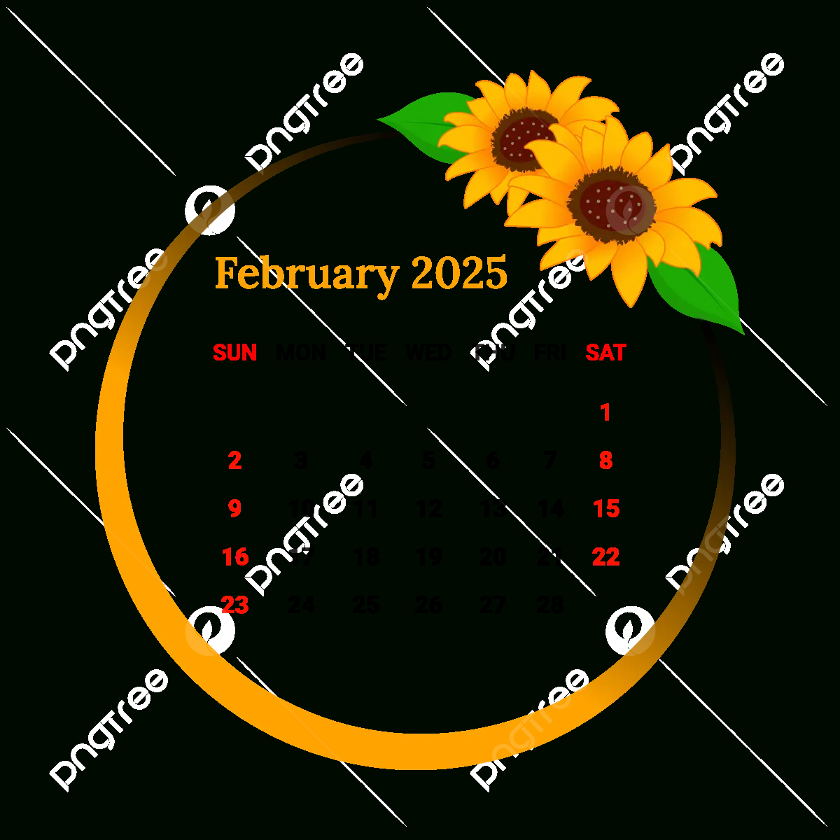 2025 February Month Calendar Vector, Monthly Calendar, Calendar | February 2025 Calendar PNG