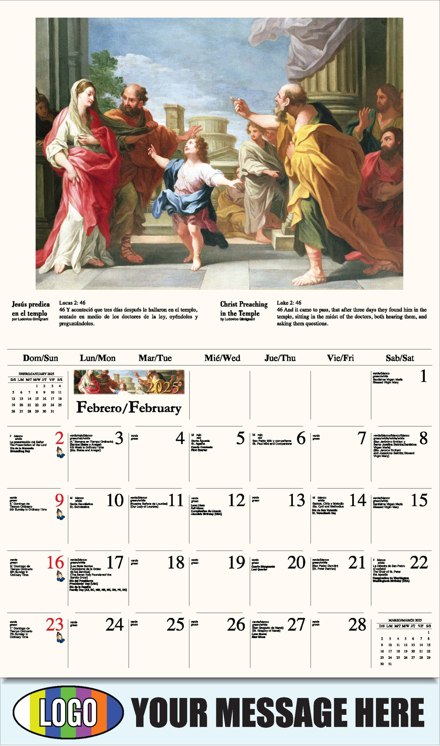 Catholic Inspiration (Spanish-English Bilingual) | Calendar 2024