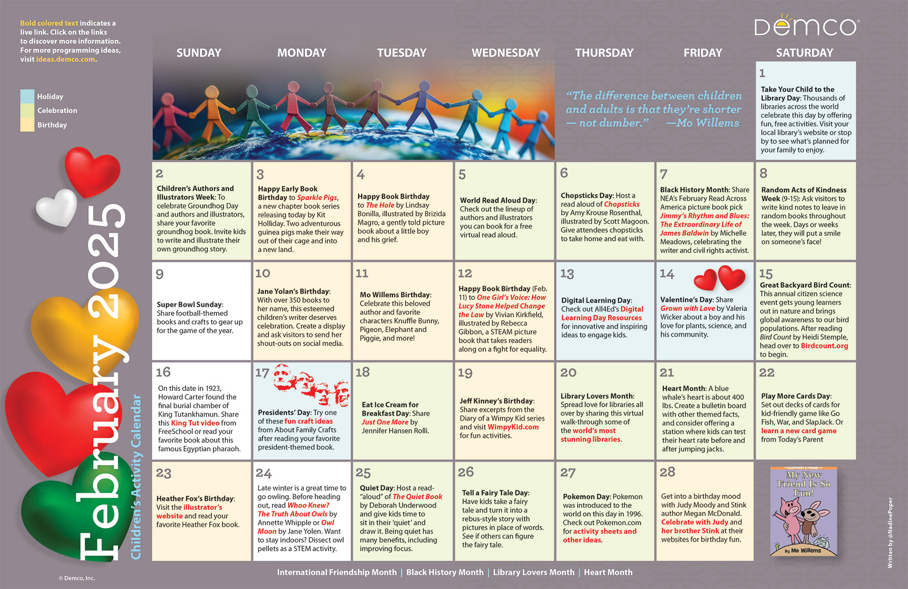 Children&amp;#039;S Activity Calendar: February 2025 | Calendar 2024