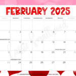 Cute 2025 Free Printable Monthly Calendars   Cassie Smallwood | February 2025 Calendar Printable With Holidays